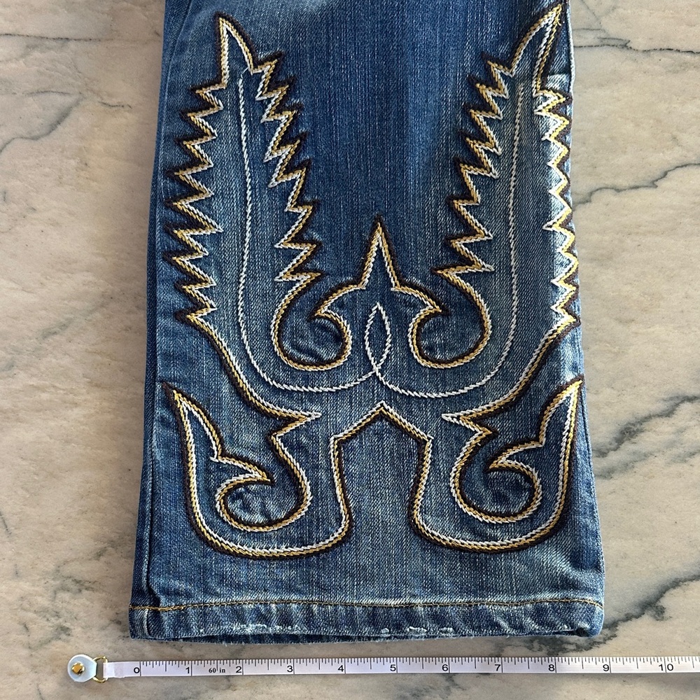 Fabulous Double D Ranch Embroidered Jeans - Size 6: 28x33 - Picture 9 of 11